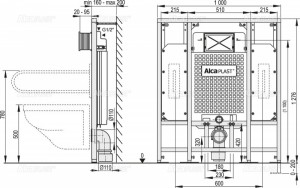 ALCAPLAST A101-1300H SÁDROMODUL