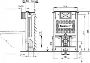 ALCAPLAST A101-850 SÁDROMODUL