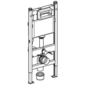 GEBERIT DUOFIXBASIC PRVEK PRO ZÁVĚSNÉ WC, 112 CM, S NÁDRŽKOU DELTA 12 CM (UP100)