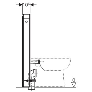 GEBERIT MONOLITH PLUS SANITÁRNÍ MODUL PRO STOJÍCÍ WC, 101 CM, S ODPADNÍM KOLENEM P, ORIENTAČNÍ SVĚTLO, ODSÁVÁNÍ ZÁPACHU, ELEKTRICKÉ OVLÁDÁNÍ