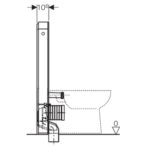 GEBERIT MONOLITH PLUS SANITÁRNÍ MODUL PRO STOJÍCÍ WC, 101 CM, S ODPADNÍM KOLENEM P, ORIENTAČNÍ SVĚTLO, ODSÁVÁNÍ ZÁPACHU, ELEKTRICKÉ OVLÁDÁNÍ