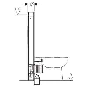 GEBERIT MONOLITH PLUS SANITÁRNÍ MODUL PRO STOJÍCÍ WC, 114 CM, S ODPADNÍM KOLENEM P, PŘÍVOD VODY ZEZADU UPROSTŘED, ORIENTAČNÍ SVĚTLO, ODSÁVÁNÍ ZÁPACHU, ELEKTRICKÉ OVLÁDÁNÍ