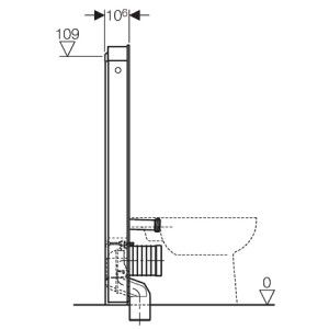 GEBERIT MONOLITH SANITÁRNÍ MODUL PRO STOJÍCÍ WC, 114 CM, S ODPADNÍM KOLENEM P