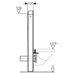 GEBERIT MONOLITH SANITÁRNÍ MODUL PRO ZÁVĚSNÉ WC, 114 CM, S PŘÍMÝM HRDLEM