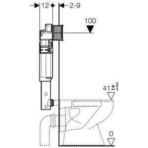 GEBERIT UP SIGMA SPALCHOVACÍ NÁDRŽKA POD OMÍTKU 12 CM (UP320)