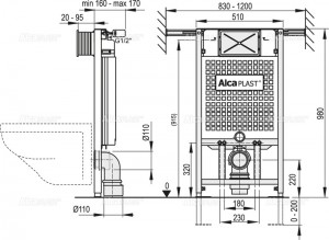 ALCAPLAST A102-1000 JÁDROMODUL