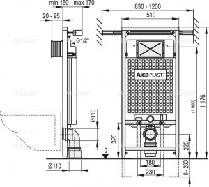 ALCAPLAST A102-1200 JÁDROMODUL