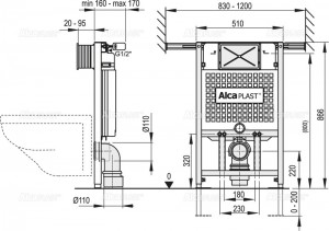 ALCAPLAST A102-850 JÁDROMODUL